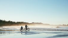 Father and Son Biking