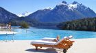 pool exterior lake view mountains