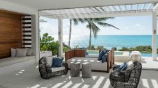 outdoor seating view at Grace Bay Club