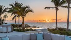 firepit sunset at Grace Bay Club