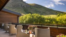 Perch overlooking Flat Creek and Saddle Butte at Rusty Parrot Lodge and Spa