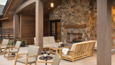 Perch with Fireplace Elevated Terrace at Rusty Parrot Lodge and Spa