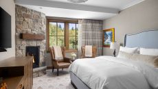 King Fireplace Room at Rusty Parrot Lodge and Spa