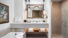 Bathroom Guest Room at Rusty Parrot Lodge and Spa