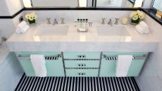 bathroom doulbe sink counter