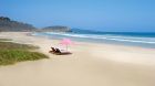 beach loungers ocean view