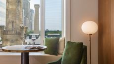 P0834 One King Bed Water Tower View Chair at Park Hyatt Chicago