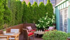 Gym Terrace with lemonade