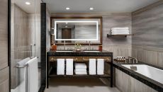 One Bedroom Slopeside View Suite One Bedroom Slopeside Suite Bathroom at Fairmont Chateau Whistler