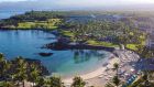 drone overview Fairmont Orchid Hawaii