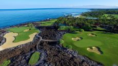  Golf course aerial  Four  Seasons  Hualalai  Historic  Kaupulehu.