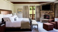 bedroom with fireplace