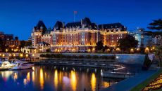 See more information about Fairmont Empress exterior at night