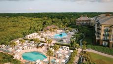 Drone overview at The Sanctuary at Kiawah Island Golf Resort