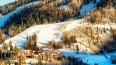 1 SEL Exterior From Afar Winter Stein Eriksen Lodge