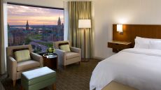 bedroom city view sunset