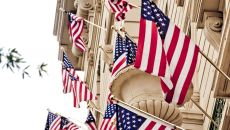 Flags on Exterior of Building at Willard Inter Continental Washington DC