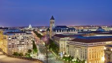 Rooftop view to the US Capitol at Willard Inter Continental Washington DC