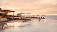 COMO Beach Club and Adult Pool evening COMO Parrot Cay