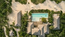 Serenity Main house aerial COMO Parrot Cay