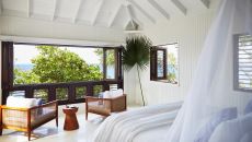 Three Bedroom Ocean Front Villa Upper Room at Golden Eye