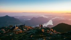 helicopter excursion top of mountain view