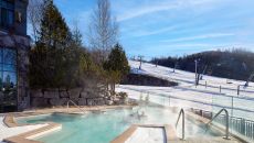 Winter pools at Fairmont Tremblant