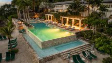 pool twilight at Round Hill Hotel Villas