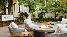 Exterior Firepit at Mac Arthur Place