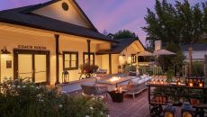 Coach House Evening Exterior at Mac Arthur Place