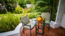 outdoor seating at East Winds Inn