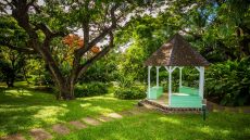 outdoor seating area East Winds Inn