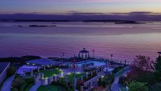pools at night at Oak Bay Beach Hotel