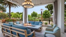 Carneros Pavilion Fireplace at Carneros Resort and Spa