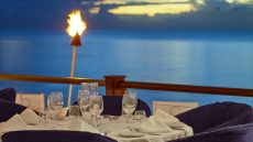 Dining table at lone star hotel