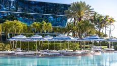 See more information about Fontainebleau Miami Beach New Umbrellas by Cabanas and Pool  at Fontainebleau Miami Beach