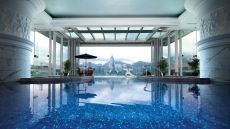 victoria harbour view from the pool