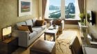 Sitting area overlooking the bridge