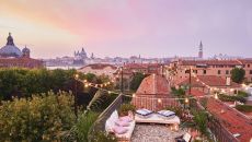 Party on the altana the typical Venetian rooftop terrace Belmond Cipriani