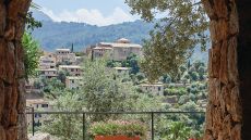 View through arched walkway