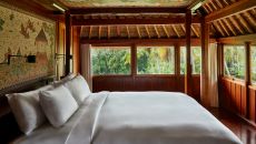 Amandari, Indonesia – Accommodation, Asmara Suite, Bedroom, Kamasan Painting 11615 Amandari 2024