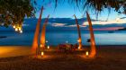 Beach dining at dusk