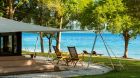 Ocean front tent with view across Moyo Island Bay towards the Flores Sea