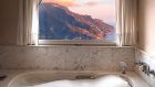 Bathroom of a Deluxe Sea view room Belmond Caruso