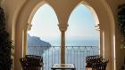 Iconic arches frame the ispiring view of the Amalfi Coast from Il Loggiato Belmond Caruso