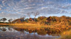 water reflections at Savute Elephant Camp