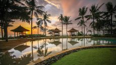 Sunrise by the Pool at Conrad Bali