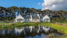 Cottage wetland from outside at Wharekauhau