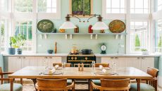 CK table centered far at Wharekauhau