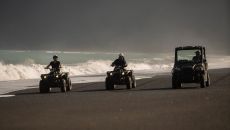 ATV on beach at Wharekauhau